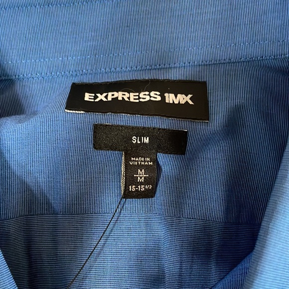 Blue 1MX Slim Button Down - Picture 2 of 5